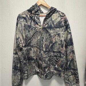 Akimbo Camouflage Zip-Up Hoodie